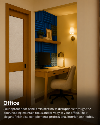 Door Soundproof Panel with Door Seals | Sand Brown