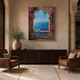 White Cat Seaside Arch acoustic painting on PET felt canvas