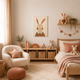 Bunny Mom printed canvas felt acoustic painting for kids rooms by MMT Acoustix