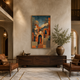 Archway Street Warm acoustic painting on PET felt canvas