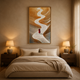 Woman In Red Paper Path acoustic painting on PET felt canvas