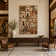 Desert Village Sepia acoustic painting on PET felt canvas