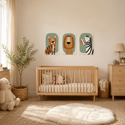MMT Acoustix Jungle House printed canvas felt acoustic panel for kids room
