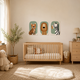 Jungle House printed canvas felt acoustic painting set of 3 for kids rooms by MMT Acoustix