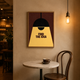 Hanging Lamp Typography Poster acoustic painting on PET felt canvas
