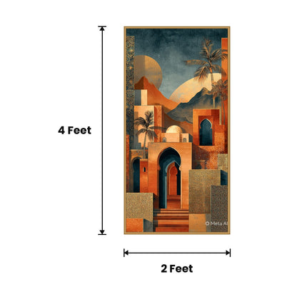 Archway Street Warm acoustic painting size guide, 4 x 2 ft