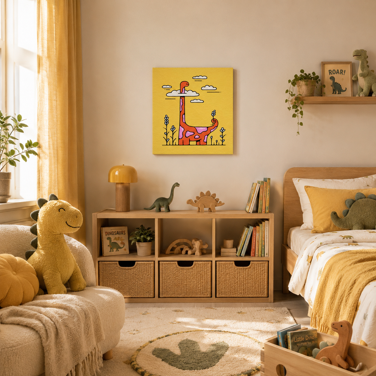 Higher Than Clouds printed canvas felt acoustic painting for kids rooms by MMT Acoustix