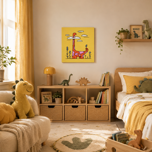Higher Than Clouds printed canvas felt acoustic painting for kids rooms by MMT Acoustix