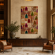 Arches Pattern Warm acoustic painting on PET felt canvas