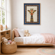 Giraffe Checkered Border acoustic painting on PET felt canvas