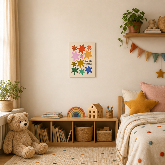 MMT Acoustix Magic printed canvas felt acoustic panel for kids room