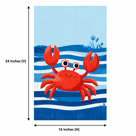 MMT Acoustix Cool Crab printed canvas felt acoustic panel set of 4 installed