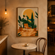 Armchair Mediterranean Arch Poster acoustic painting on PET felt canvas