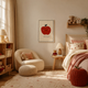Apple Eye printed canvas felt acoustic painting for kids rooms by MMT Acoustix