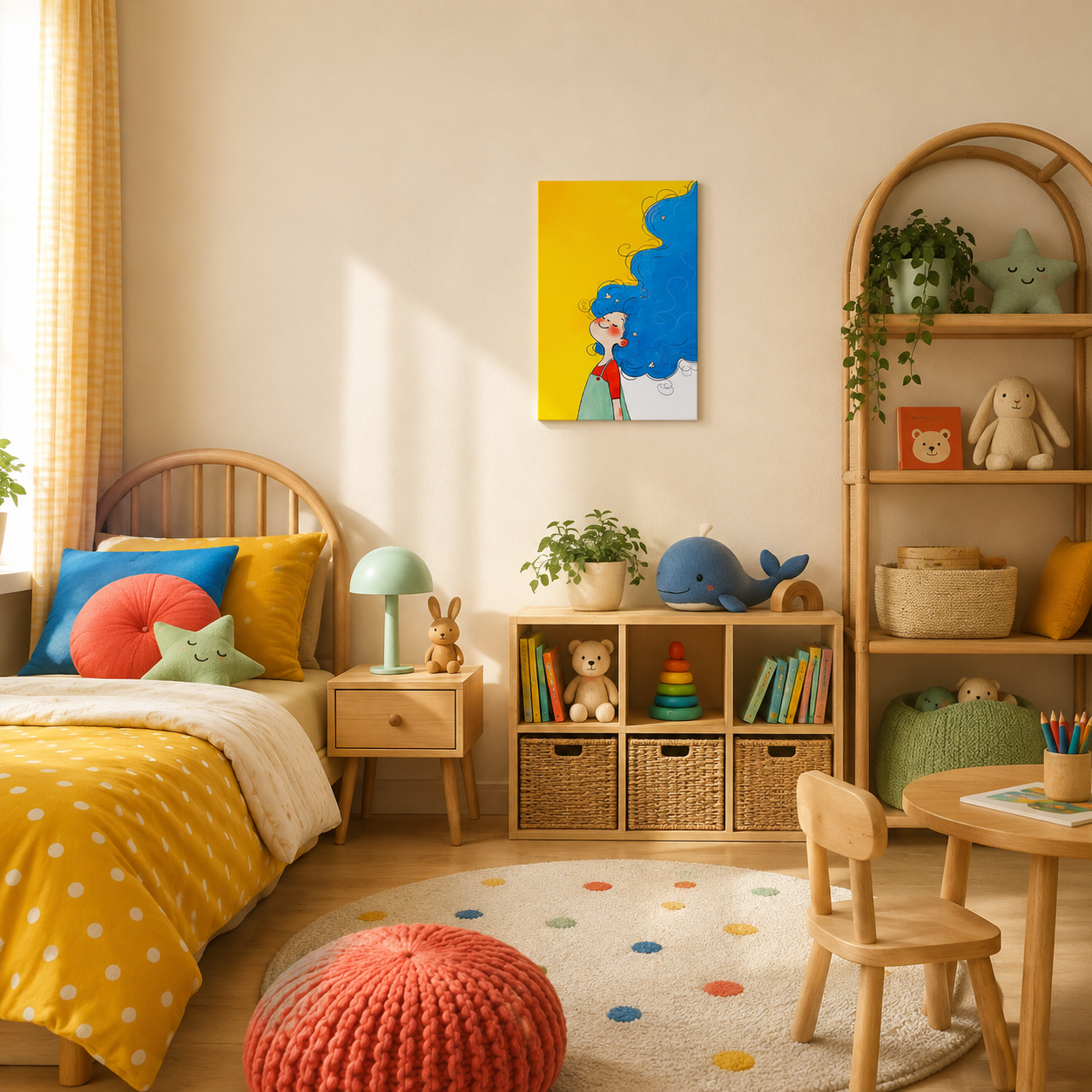 Dreamer printed canvas felt acoustic painting for kids rooms by MMT Acoustix