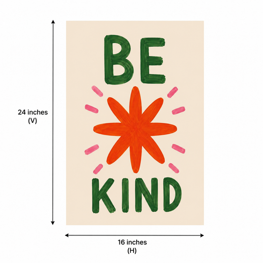 MMT Acoustix Be Kind printed canvas felt acoustic panel set of 4 installed