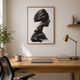 Woman Profile Brushstroke Abstract acoustic painting on PET felt canvas