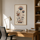 Lotus Botanical Minimal acoustic painting on PET felt canvas