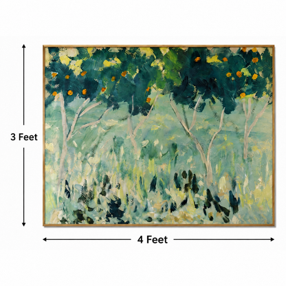Emerald Grove – Designer Canvas Felt Acoustic Painting (4 X 3)