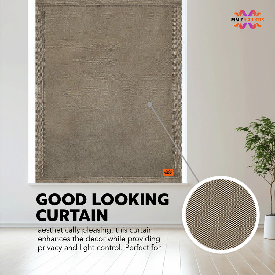 Window Soundproof Curtain | 60" (Length) x 46" (width) | Brown