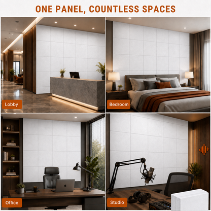 Felt PET Acoustic Panel | Office & Home Acoustics | White
