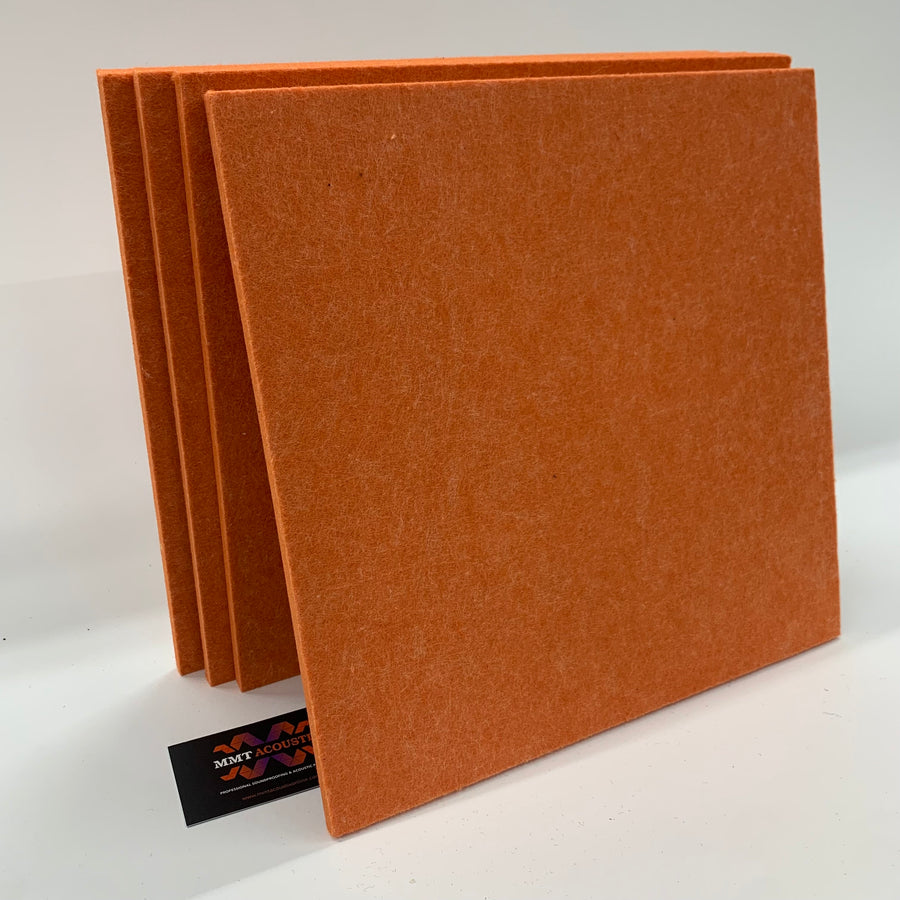 Echsorbix® PET Acoustic Wall Panels | 1x1 Feet | MMT Orange | 9mm Thickness