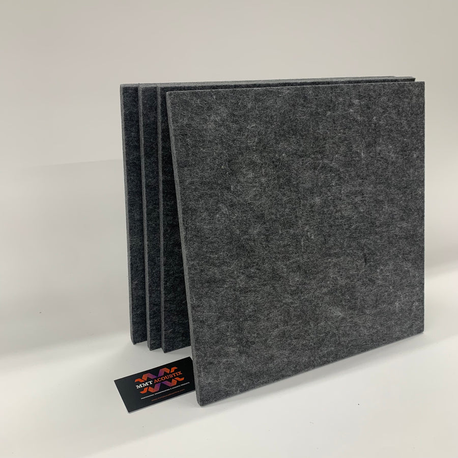 Echsorbix® PET Acoustic Wall Panels | 1x1 Feet | Dark Grey | 9mm Thickness