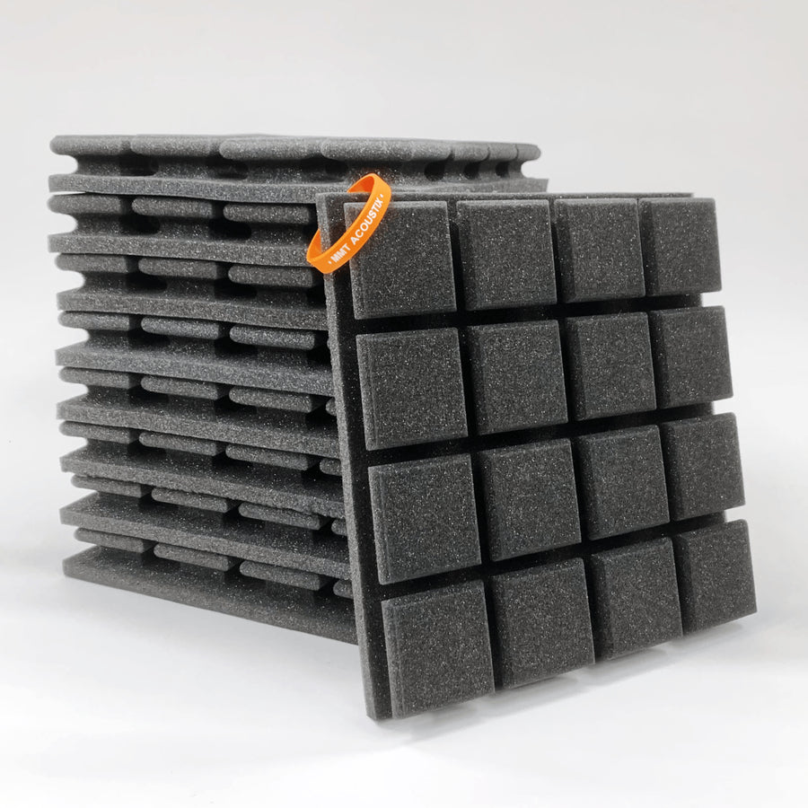 Turbo Acoustic Foam Panel 2" | 1 x 1 Feet | Pro Charcoal