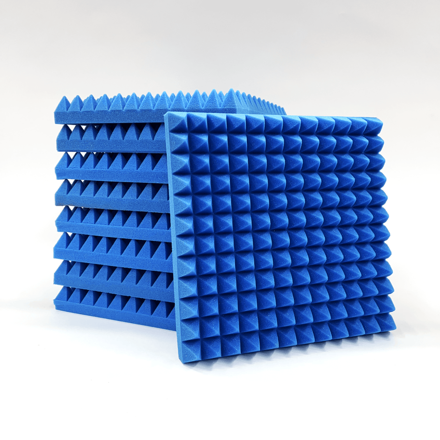 Pyramid Acoustic Foam Panel 2" | 1 x 1 Feet | European Blue