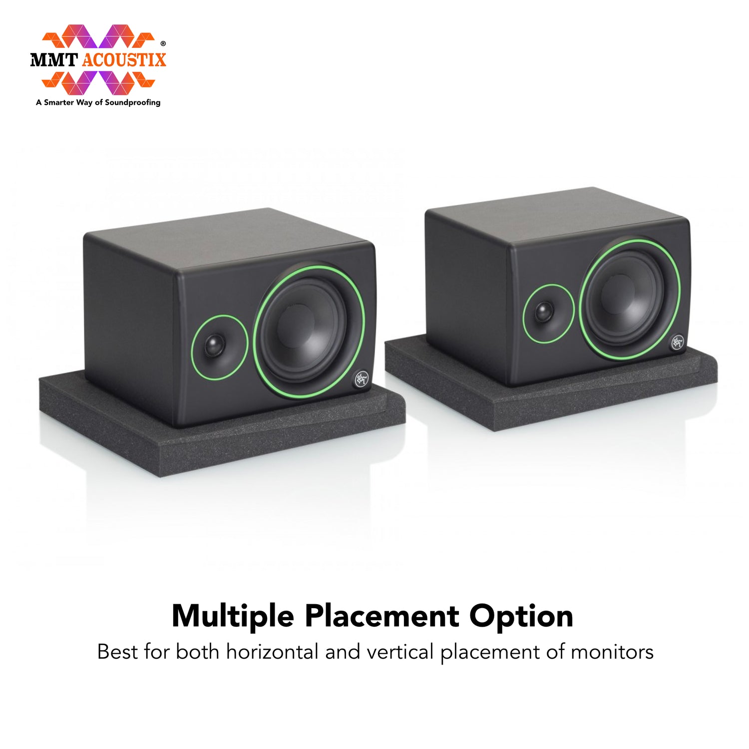 MISO 2 Monitor Isolation Pads with Angle Adjuster For 2 Monitors MMT Acoustix