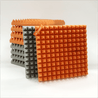 Pyramid Acoustic Foam Panel 2" | 1 X 1 Feet | Stone White & MMT Orange