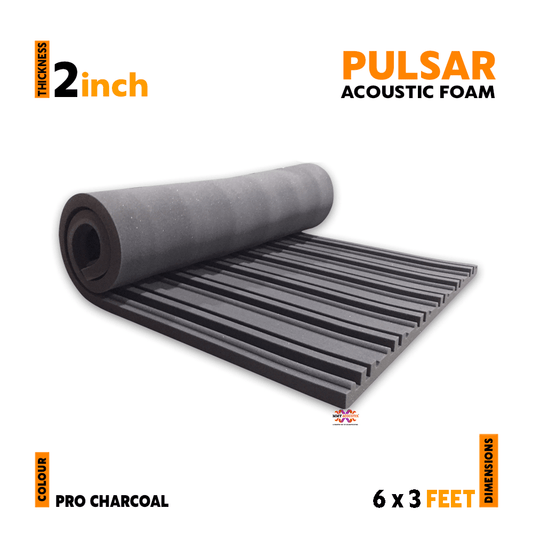 Pulsar Acoustic Foam 6x3 ft, Charcoal