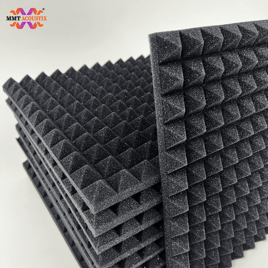 Pyramid Acoustic Foam Panel 1" | 1 x 1 Feet | Pro Charcoal