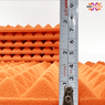 Pyramid Acoustic Foam Panel 1" | 1 X 1 Feet | Stone White & MMT Orange