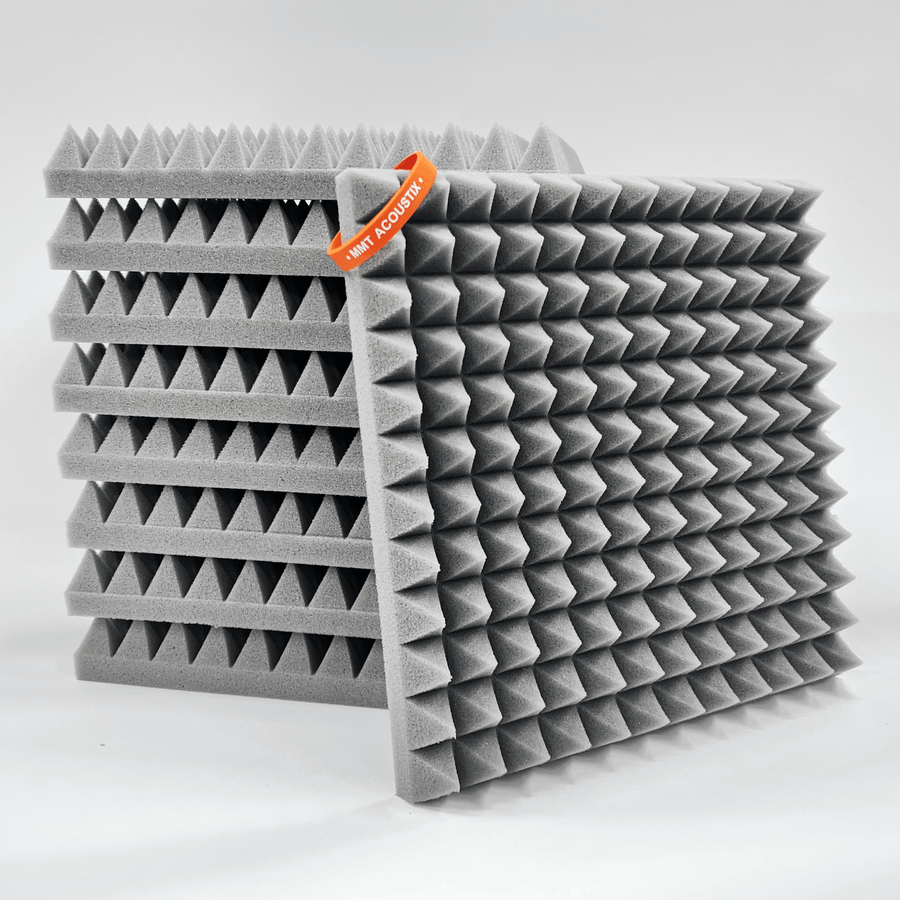 Pyramid  Acoustic Foam Panel 2" | 1 X 1 Feet | Stone White