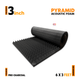 Pyramid Acoustic Foam Panel | 6 x 3 Feet | Pro Charcoal | 1 Roll
