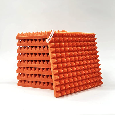 Pyramid Acoustic Foam Panel 2" | 1 x 1 Feet | MMT Orange