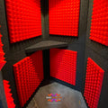 Pyramid Acoustic Foam Panel 2" | 1 x 1 Feet | Flame Red