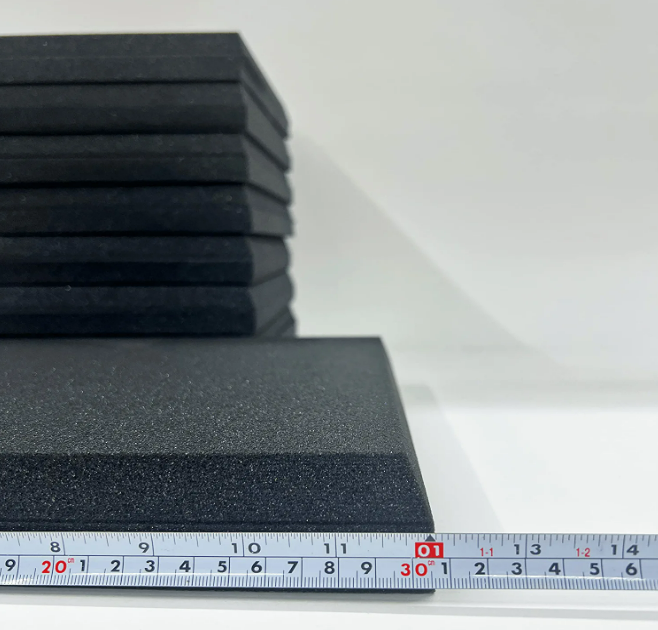 Boxer Acoustic Foam Panel | 1x1 feet , 1.5" | Pro Charcoal | Set Of 18 Pieces