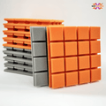 Turbo Acoustic Foam Panel 2" | 1 X 1 Feet | Stone White + MMT Orange