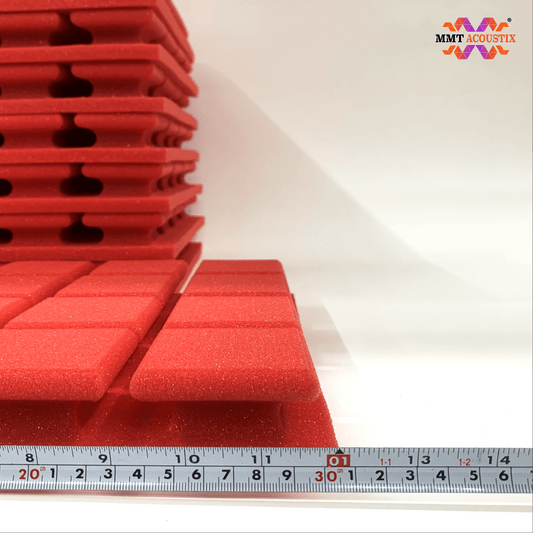 Turbo Acoustic Foam 1x1 ft, Flame Red