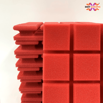 Turbo Acoustic Foam Panel 2" | 1 x 1 Feet | Flame Red