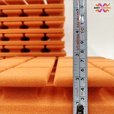 Turbo Acoustic Foam Panel 2" | 1 x 1 Feet | MMT Orange