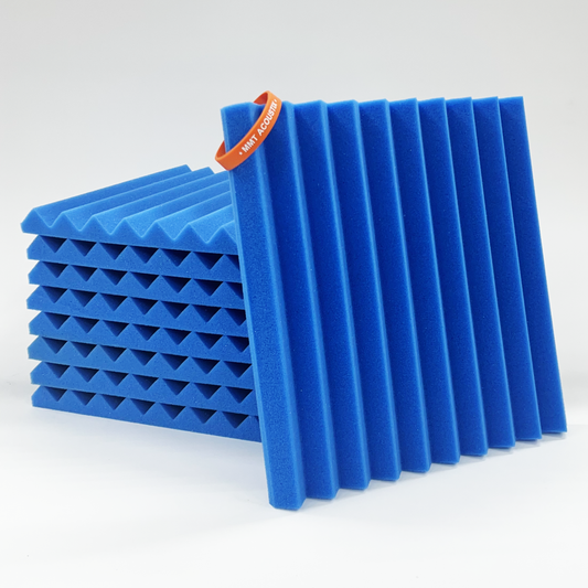 Wedge Acoustic Foam Panel 1" | 1x1 ft  | European Blue