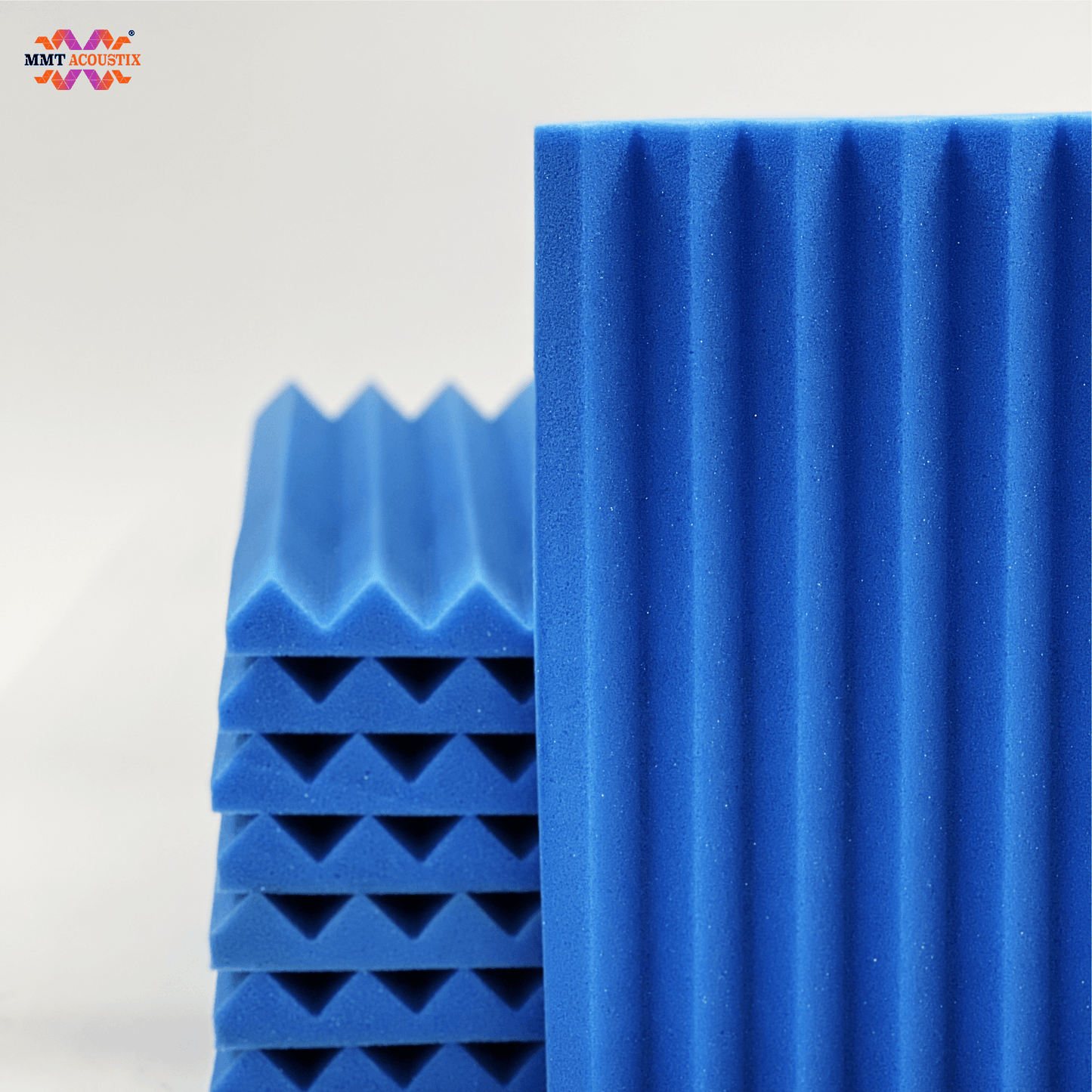 Wedge Acoustic Foam Panel 1" | 1x1 ft  | European Blue
