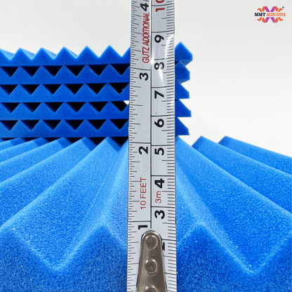 Wedge Acoustic Foam Panel 1" | 1x1 ft  | European Blue