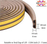 Soundproofing Rubber Seal for Doors & Windows | Self Adhesive | Brown