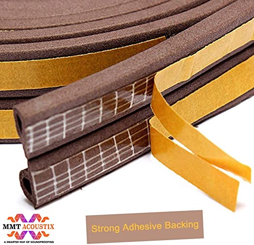 Soundproofing Rubber Seal for Doors & Windows | Self Adhesive | Brown